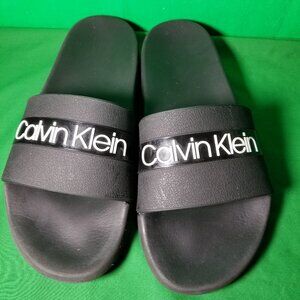 Calvin Klein Shoes Size 9 Black Slide Sandals Carina 2 Casual Pool Beach